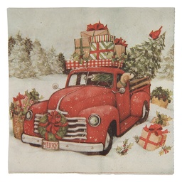 [73136] Papierservietten Weiß Rot 33x33 cm (20)