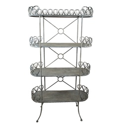 [5Y1002] Storage Rack Brown, Beige, Grey 91x36x168 cm