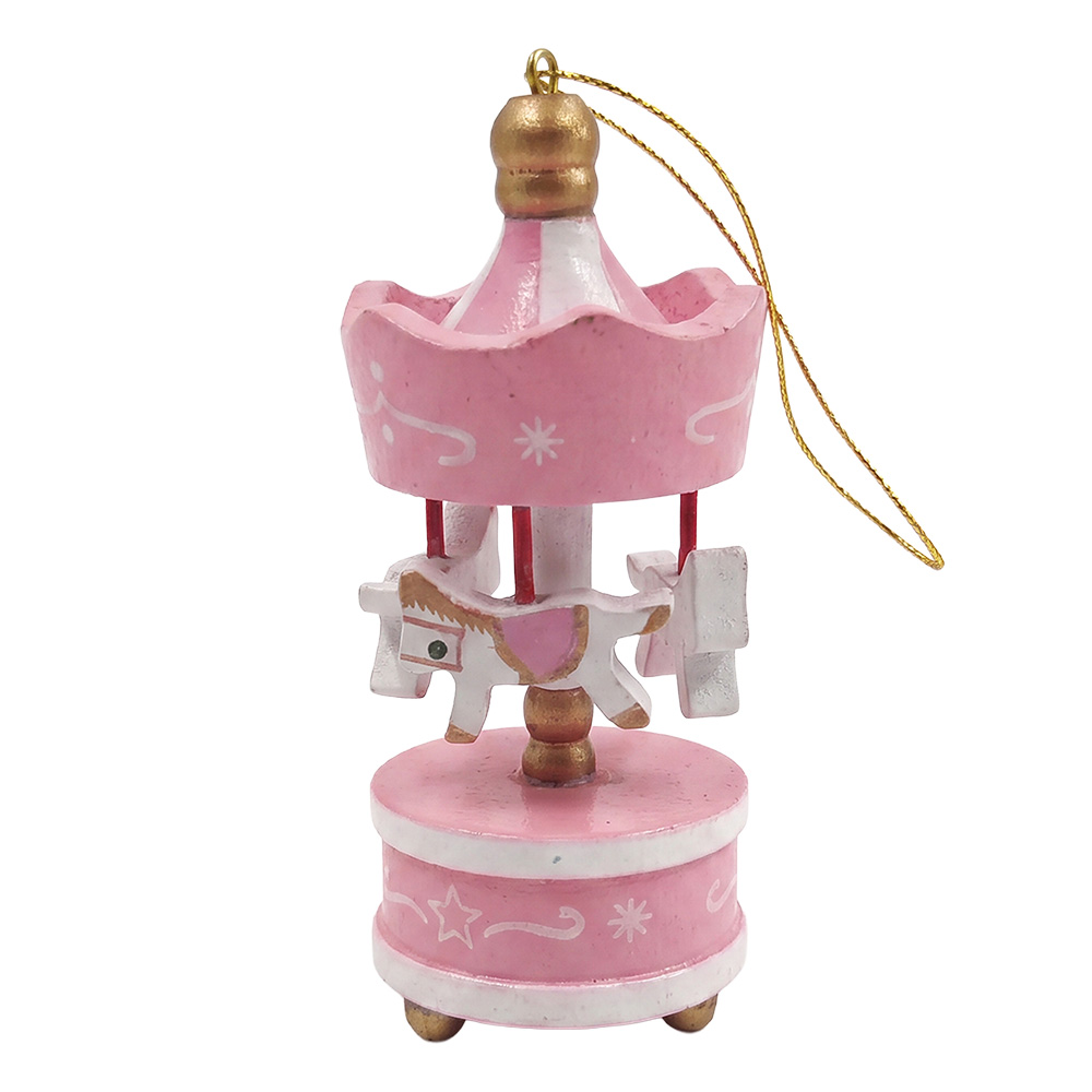Decoratie hanger draaimolen (set van 6) 3x7 cm