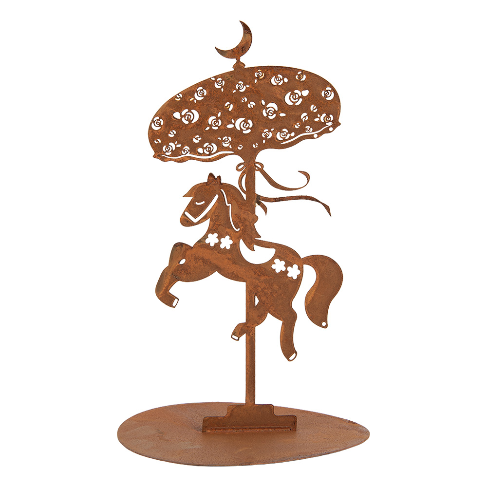Deko Pferd Rosa Weiß 35x16x38 cm