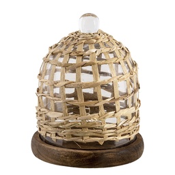 [64813] Glass Cloche Brown Ø 18x23 cm