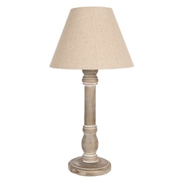[6LMC0103] Tischlampe Braun Beige Ø 23x45 cm E27/max 1x40W