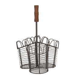 [6Y3757] Support pour plantes à lintérieur Marron 25x25x34 cm