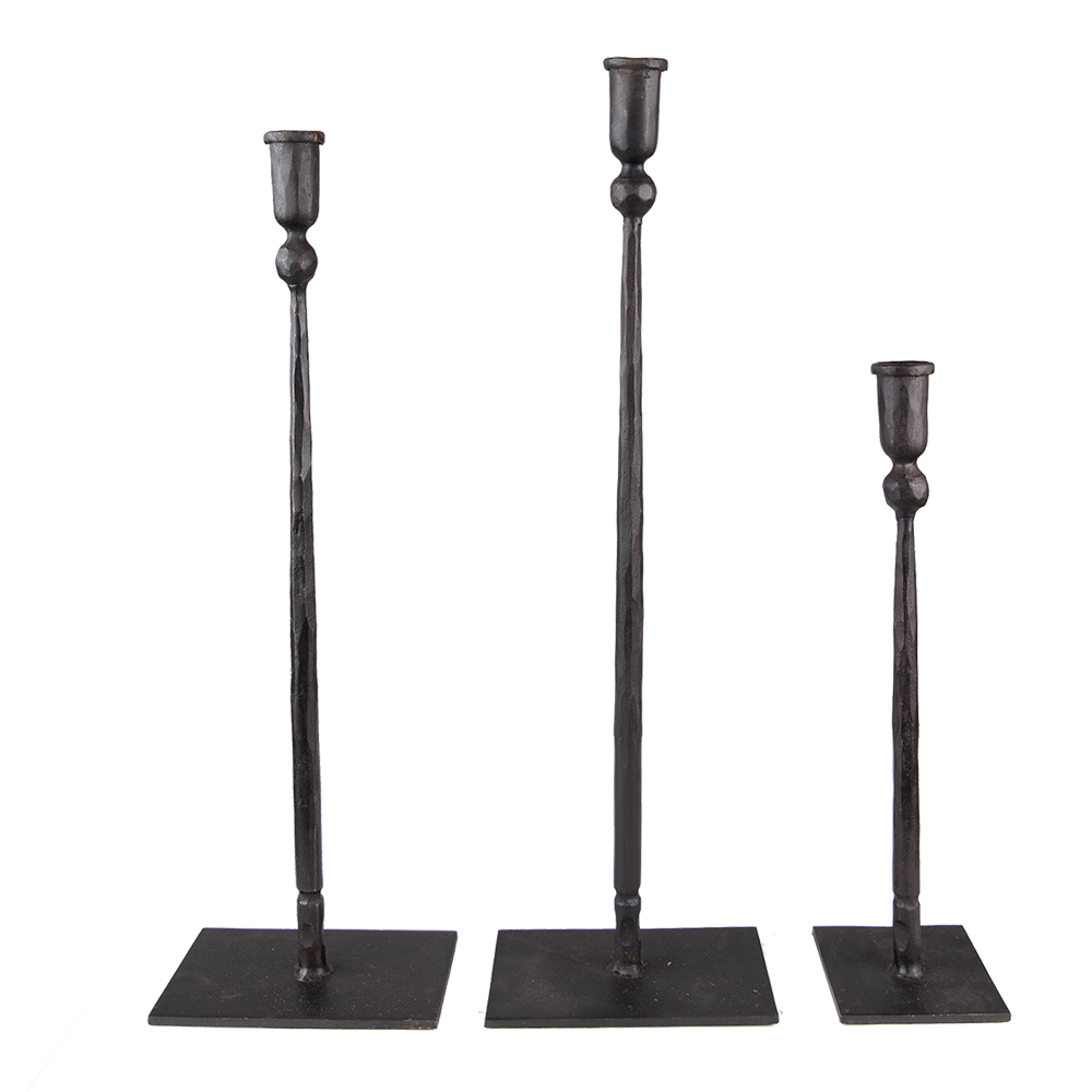 Kandelaar (set van 3) 16x10x52 / 16x10x49 / 10x9x35 cm