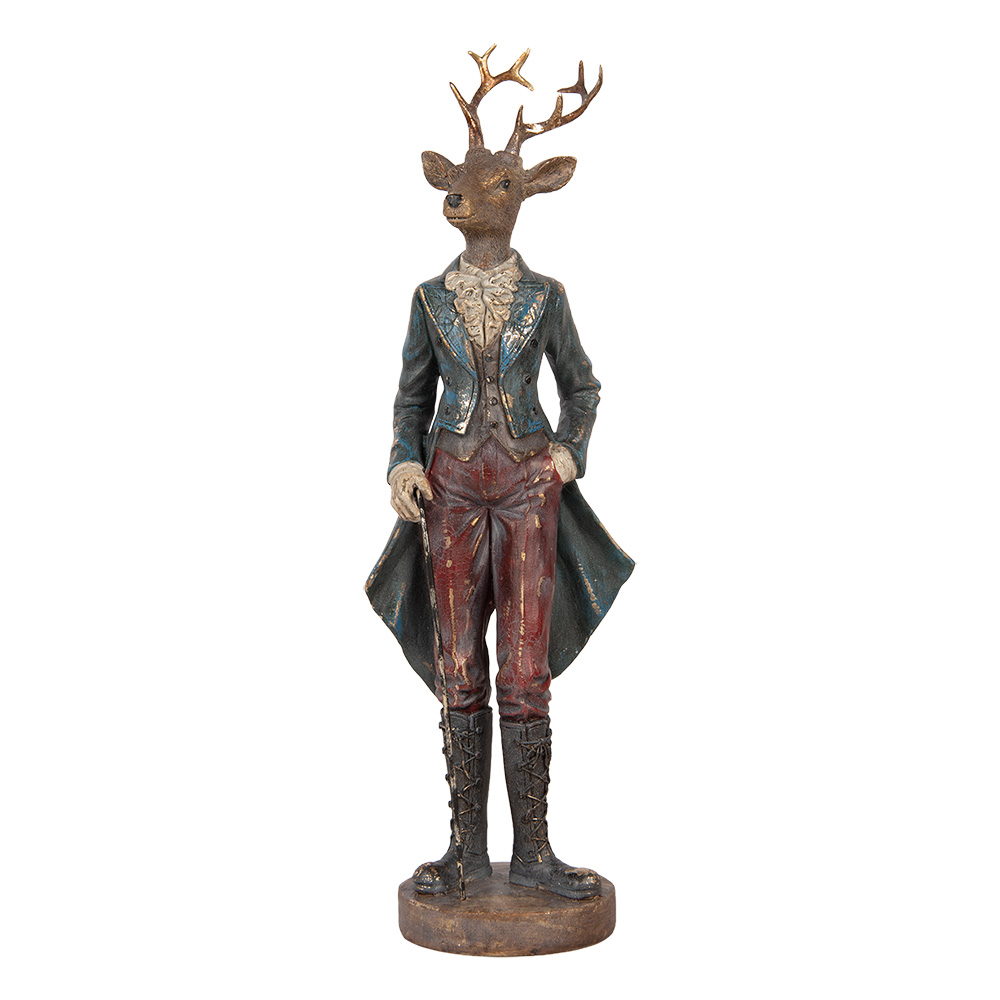 Decoratie hert 13x12x42 cm