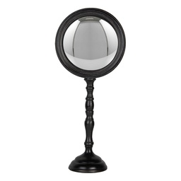 [62S316] Decorazione Specchio da Terra Nero 17x10x39 cm