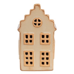 [6CE1843] Décoration maison avec LED Beige 6x6x11 cm