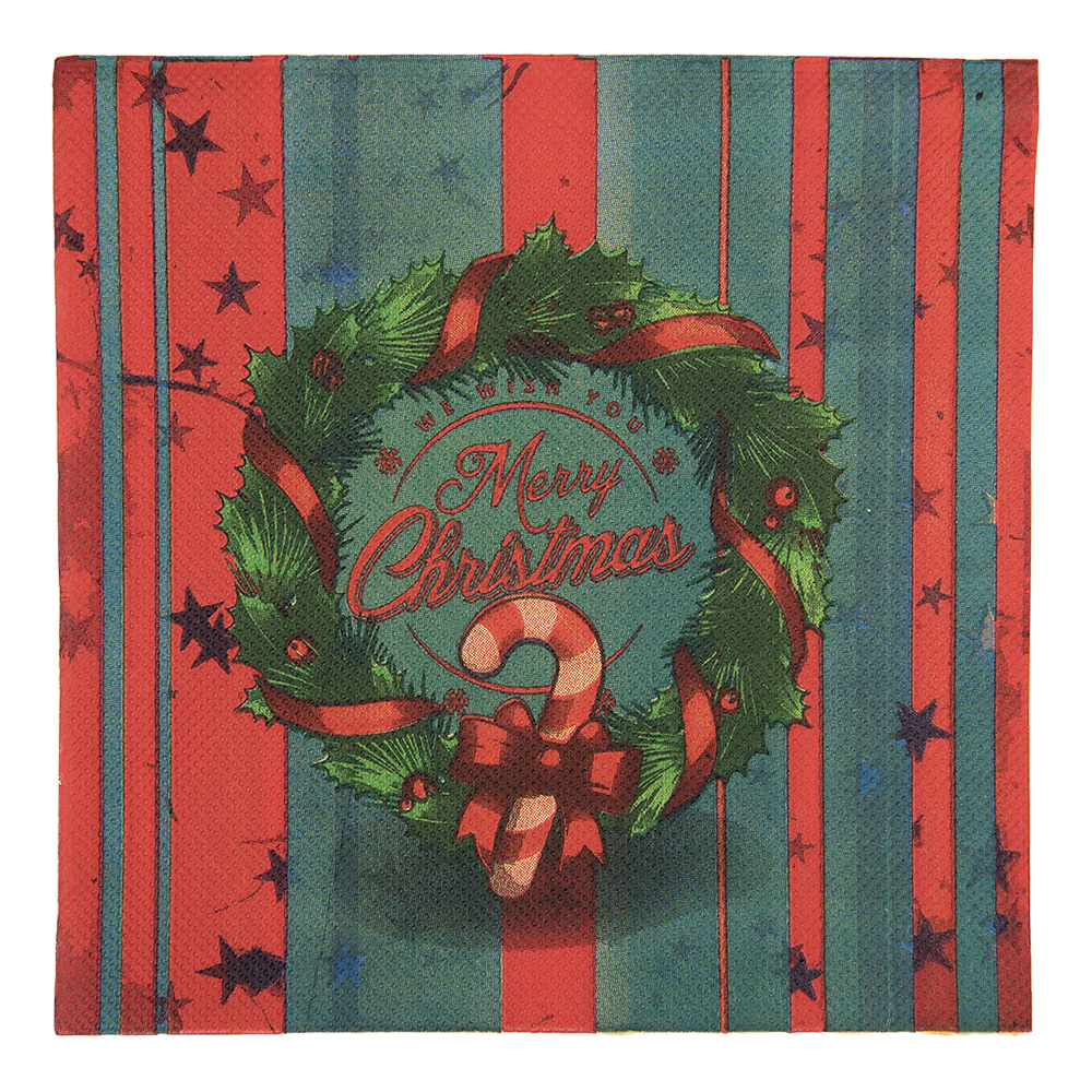 Paper napkins Red Green 33x33 cm (20)
