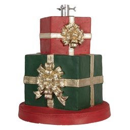 [5MG0061] Weihnachtsbaumständer Grün Rot Ø 44x54 cm