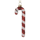 Christmas Bauble Red White 4x1x12 cm