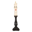 Decoration Candlestick with candle Black Beige Ø 11x44 cm