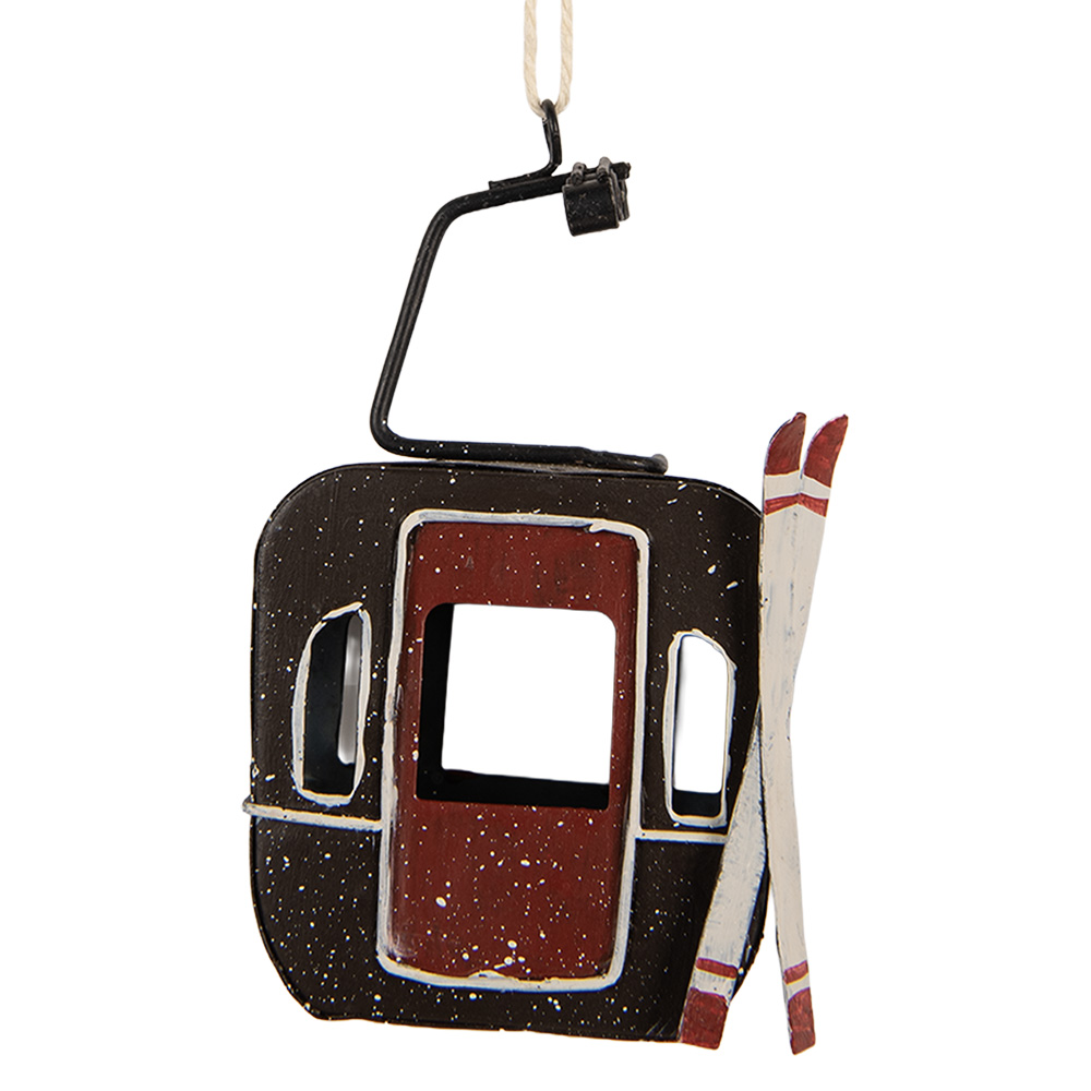 Decoratie skigondel 7x5x12 cm