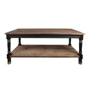 Tavolo Nero Marrone 200x100x85 cm