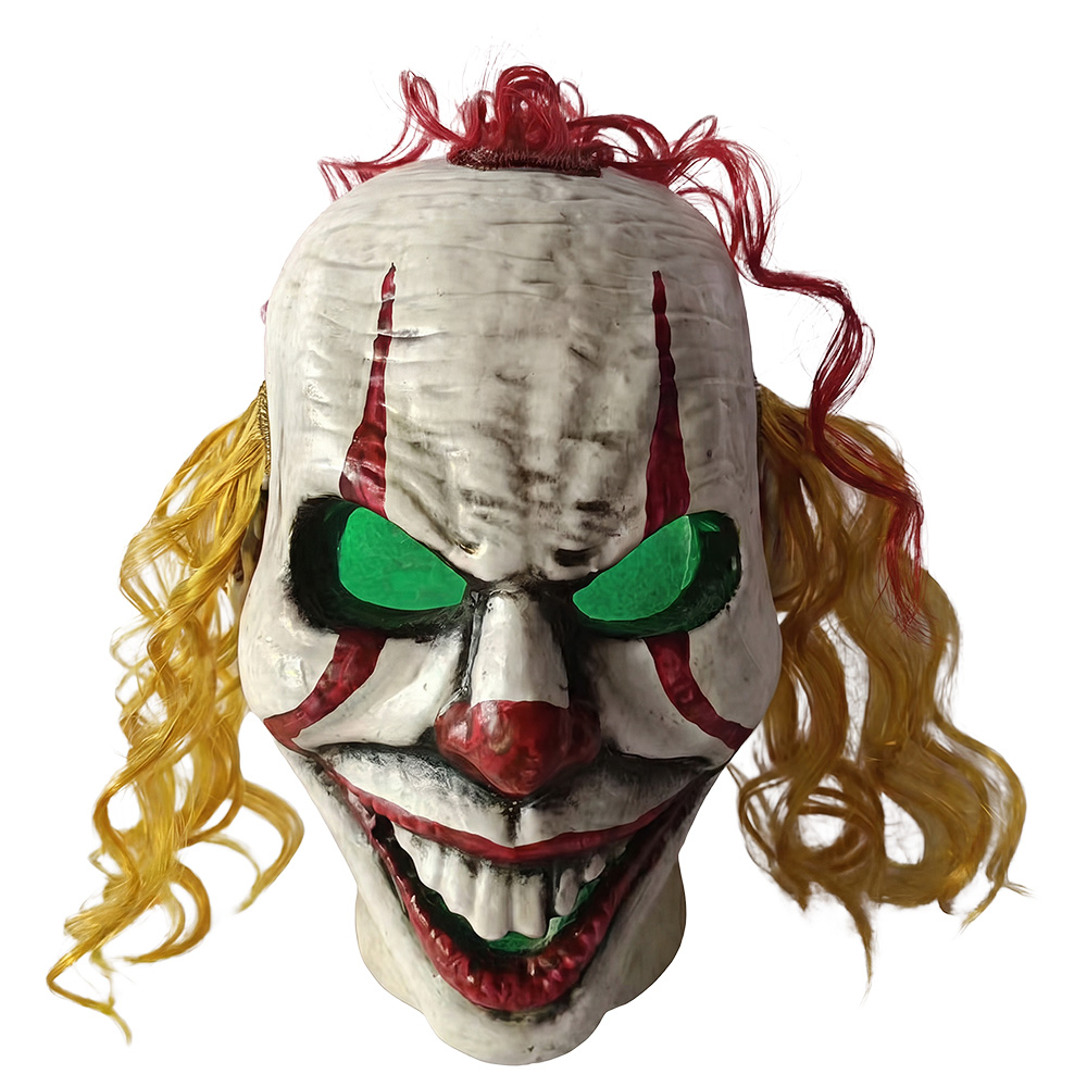 Decoratie clowns spookhoofd 15x14x20 cm