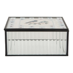[6Y5949] Boîte de rangement décorative Transparent 18x14x8 cm