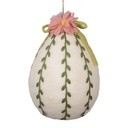 Decorative Hanger Egg White Green Ø 18x27 cm
