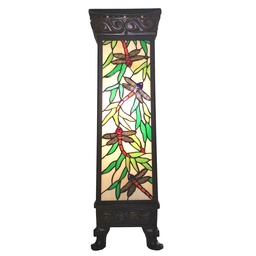 [5LL-6056] Column Lamp Tiffany Multi colored 26x26x71 cm E27/max 1x100W