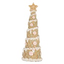 Christmas Decoration Christmas Tree Brown White Ø 9x25 cm