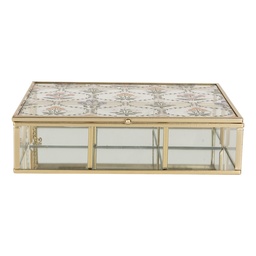 [6Y5952] Boîte de rangement décorative Transparent 20x16x5 cm
