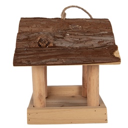 [6H2454] Bird feeding house Brown 19x18x19 cm