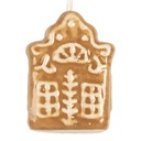 Décoration pendante d'un Maison Marron Blanc 4x4x5 cm