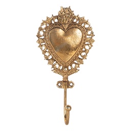 [6Y5893] Wall Hook Gold colored 7x4x15 cm