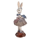 Décoration Lapin Beige Bleu 15x14x35 cm