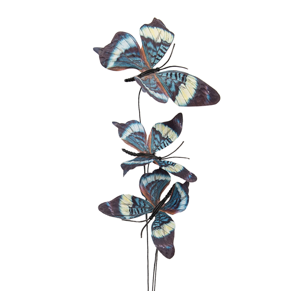 Decoratie tak met vlinders 10x10x65 cm