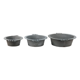 [6Y4648] Decoratieve schaal (3) Ø 36x11 / Ø 30x10 / Ø 24x9 cm