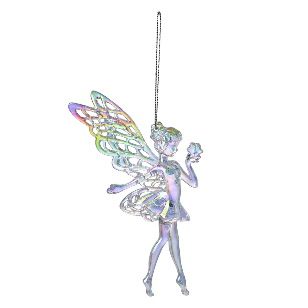 Pendentif décoratif Fée Couleur argent 9x1x15 cm