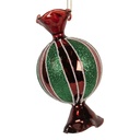 Christmas Bauble Red Green 7x7x12 cm