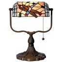 Lampe de table Tiffany Bleu, Marron 27x20x36 cm E27/max 1x60W