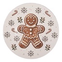 Presentation Plate Beige Brown Ø 33x1 cm