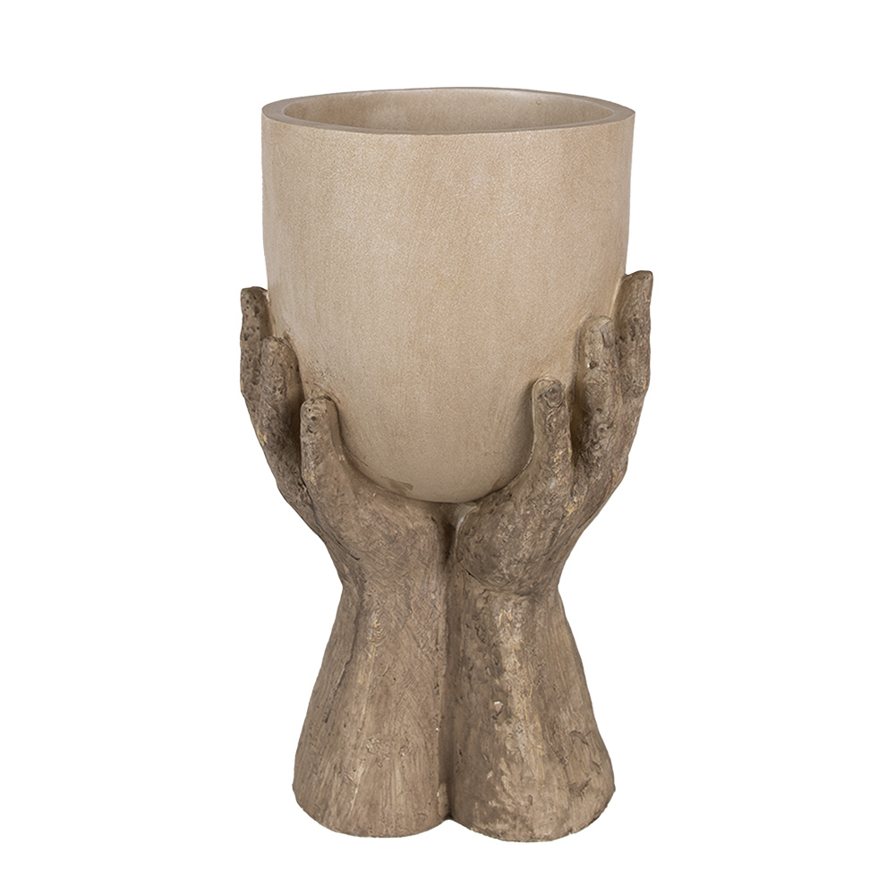 Decoratie bloempot 22x19x37 cm