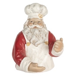[6PR5750] Weinflaschenhalter Weihnachtsmann Rot Weiß 25x25x35 cm