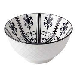 [6CEBO0220] Bol de soupe Blanc Noir Ø 13x6 cm / 350 ml