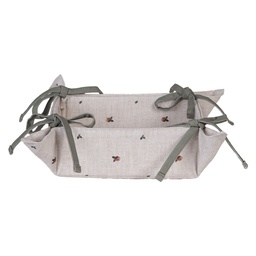 [NLE47] Brotkorb Beige Braun 35x35x8 cm