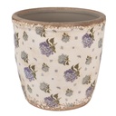 Vaso Porta Pianta Beige Blu Ø 16x16 cm