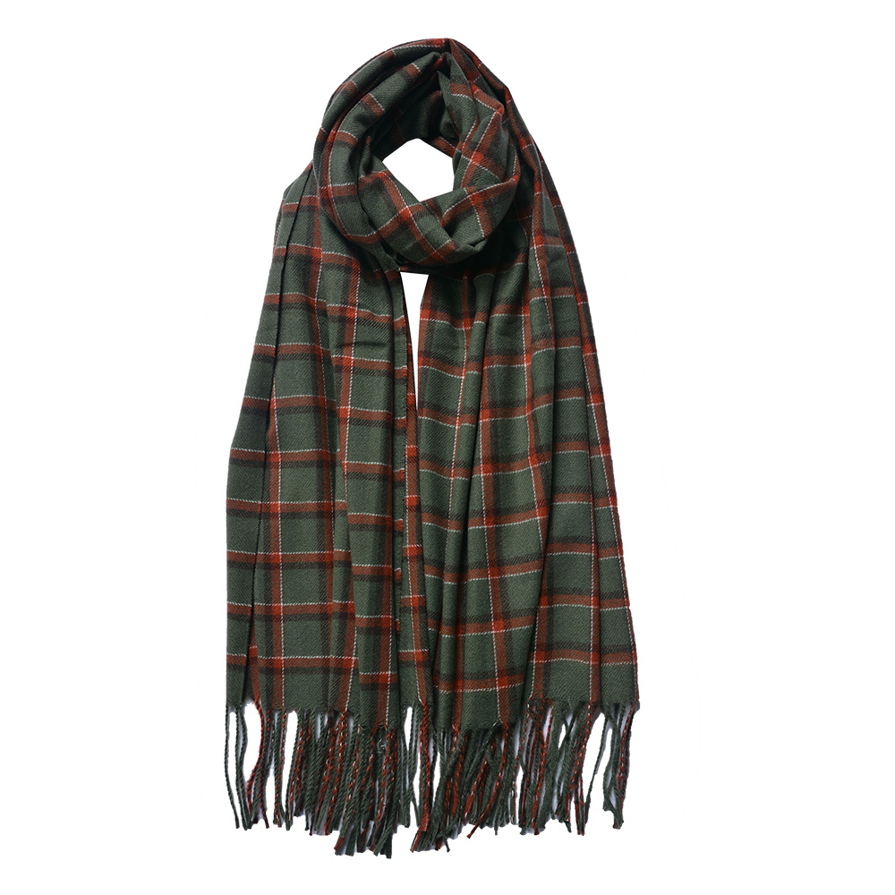 Scarf Women Print Green 70x180 cm