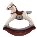 Décoration Cheval à bascule Beige Rouge 10x3x10 cm