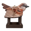 Mangiatoia per uccelli Marrone Beige 17x25x21 cm