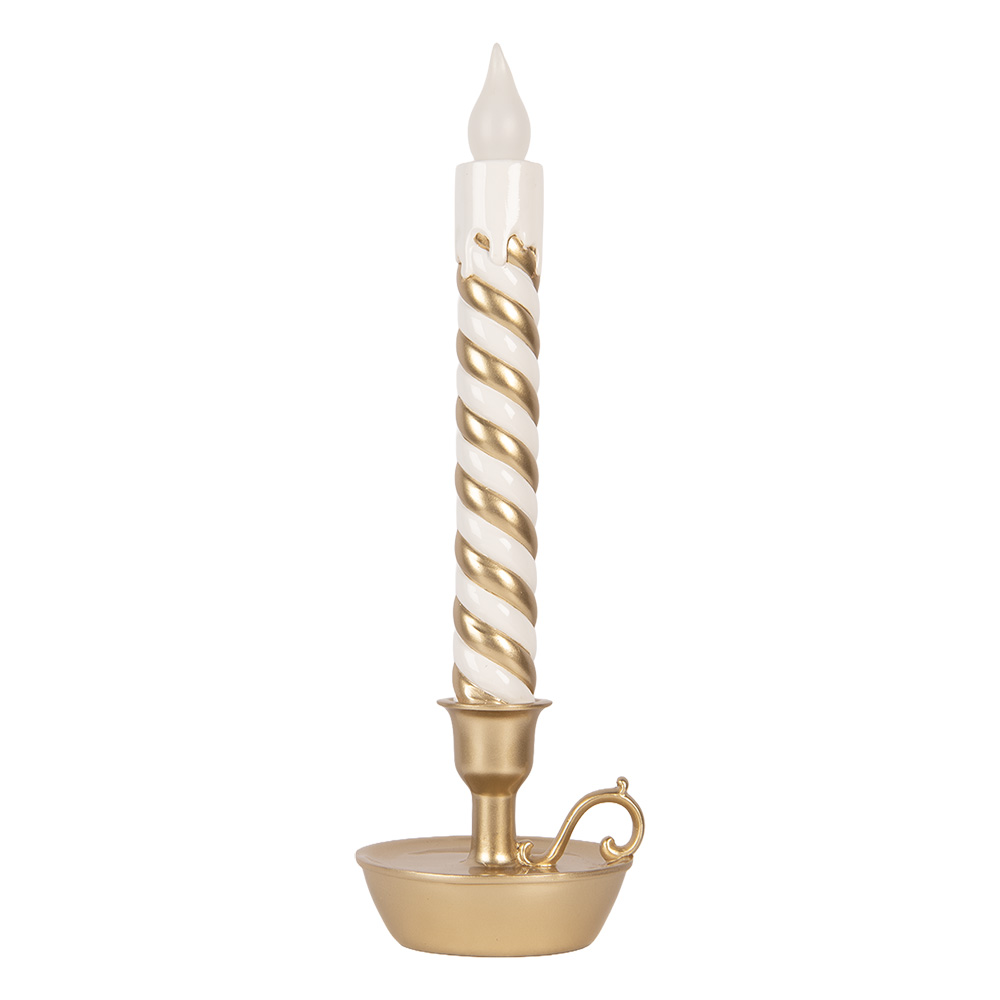 Decoratie kaars met LED 13x12x39 cm