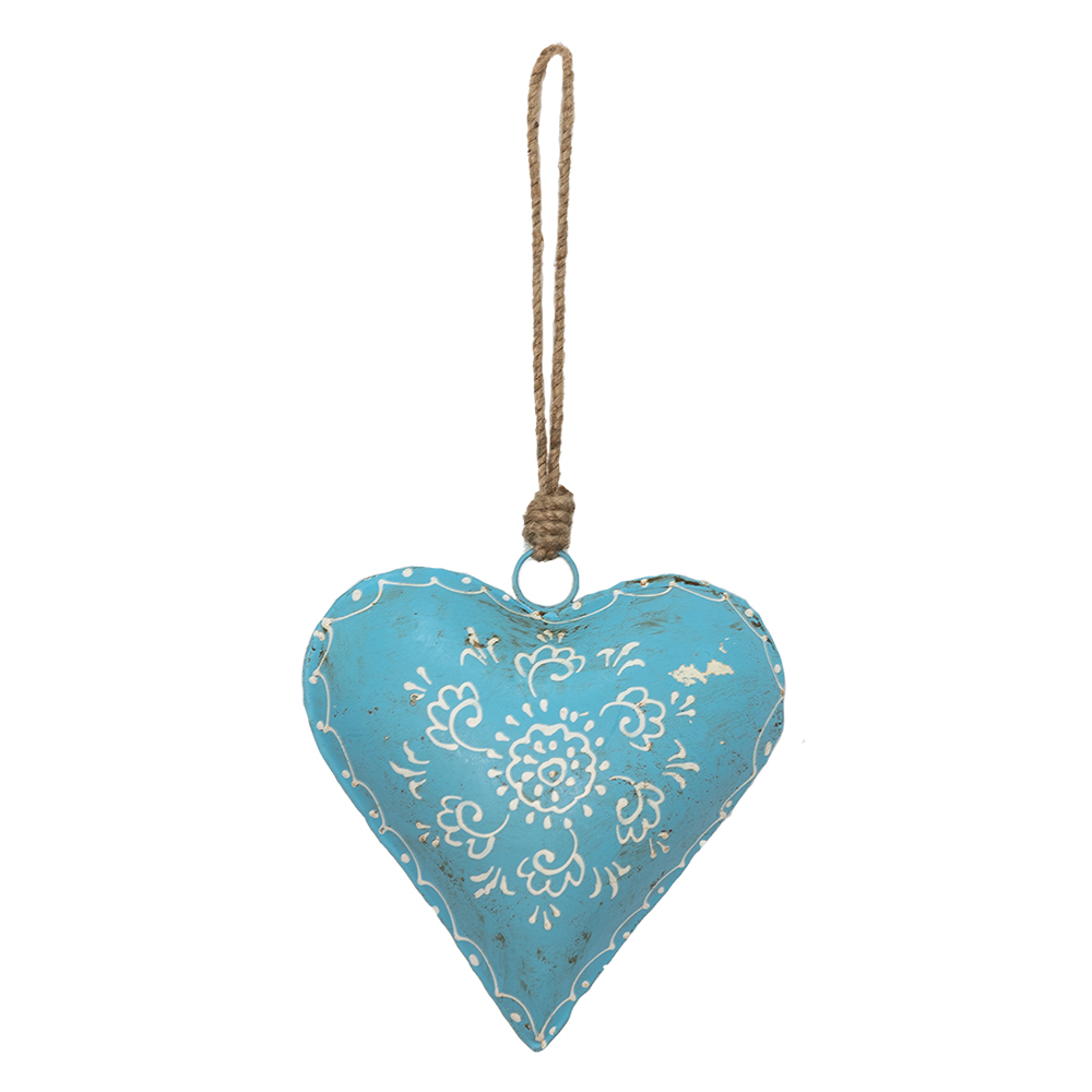 Ciondolo Decorativo Cuore Blu 15x4x15 cm