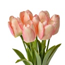 Kunstblumen Weiß Rosa 10x10x32 cm