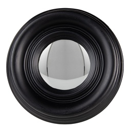 [62S208Z] Specchio da Parete Nero Ø 21x4 cm