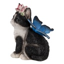 Deko Katze Schwarz, Weiß 12x10x15 cm