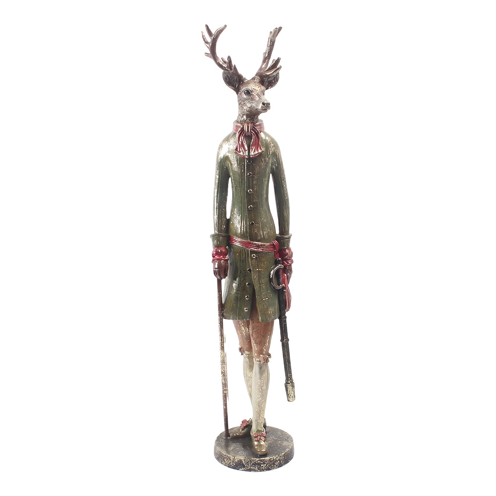 Decoratie hert 16x16x80 cm