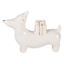 Decoratie hond 8x2x5 cm