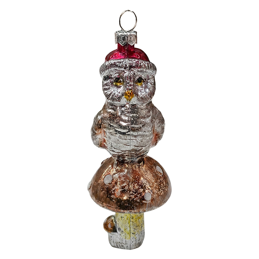 Boule de Noël Couleur argent Marron 10 cm