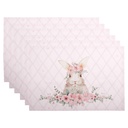 Placemat (set of 6) Pink 48x33 cm